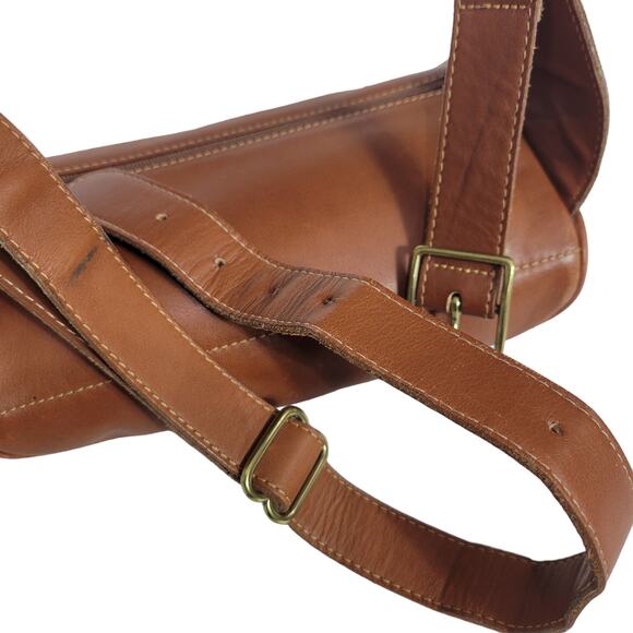 Vintage Coach Fanny Pack Brown Leather Waist Pouch Bum Belt Bag Adjustable Small - Picture 15 of 16